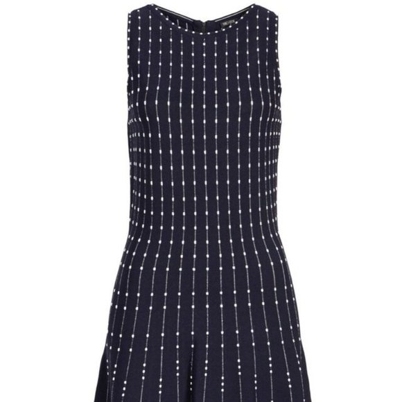 NIC+ZOE ICELAND TWIRL SLEEVELESS FIT & FLARE DOTTED CASUAL DRESS BLACK … - Picture 6 of 16